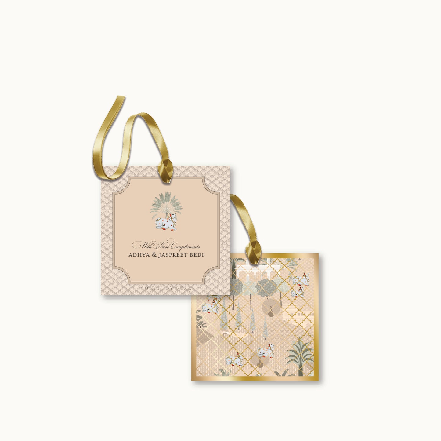 Beige Mirah Hanging Gift Tag