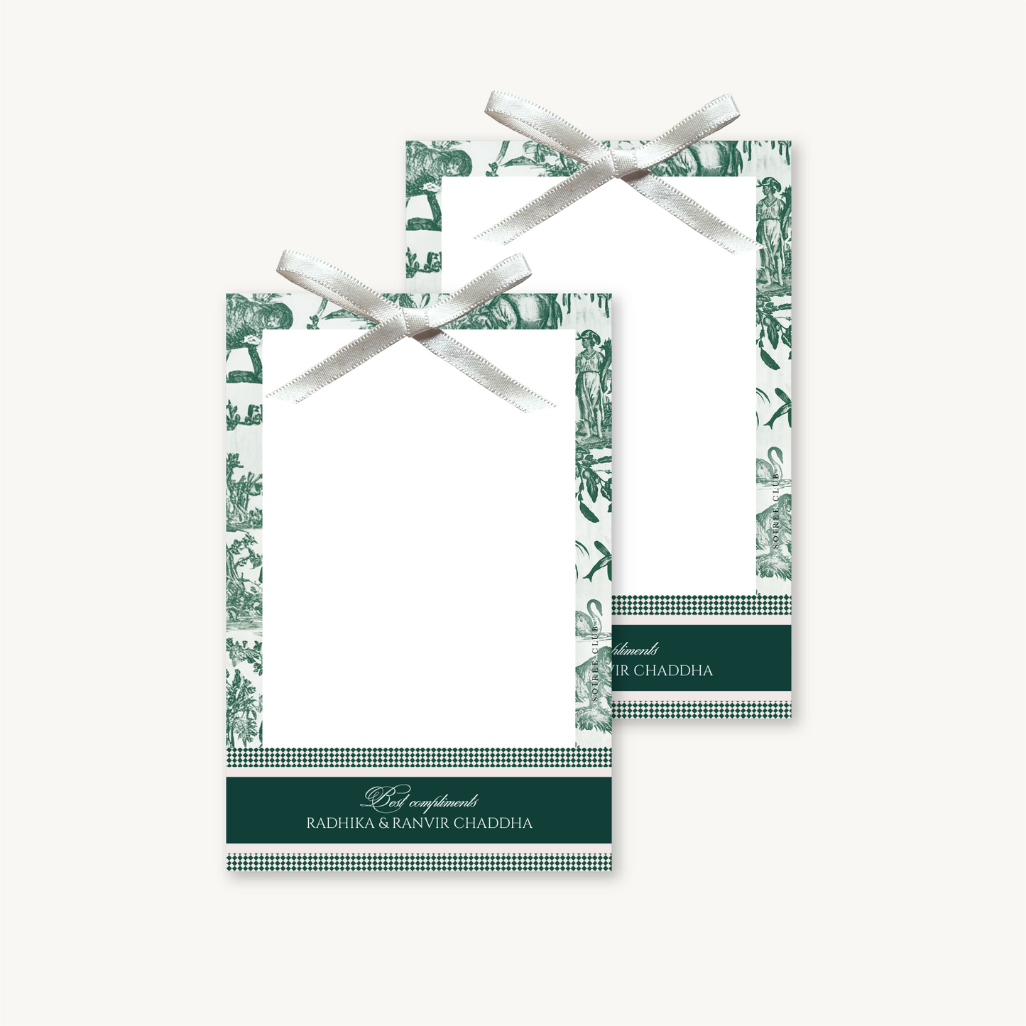 Bottle Green Serena Note Cards
