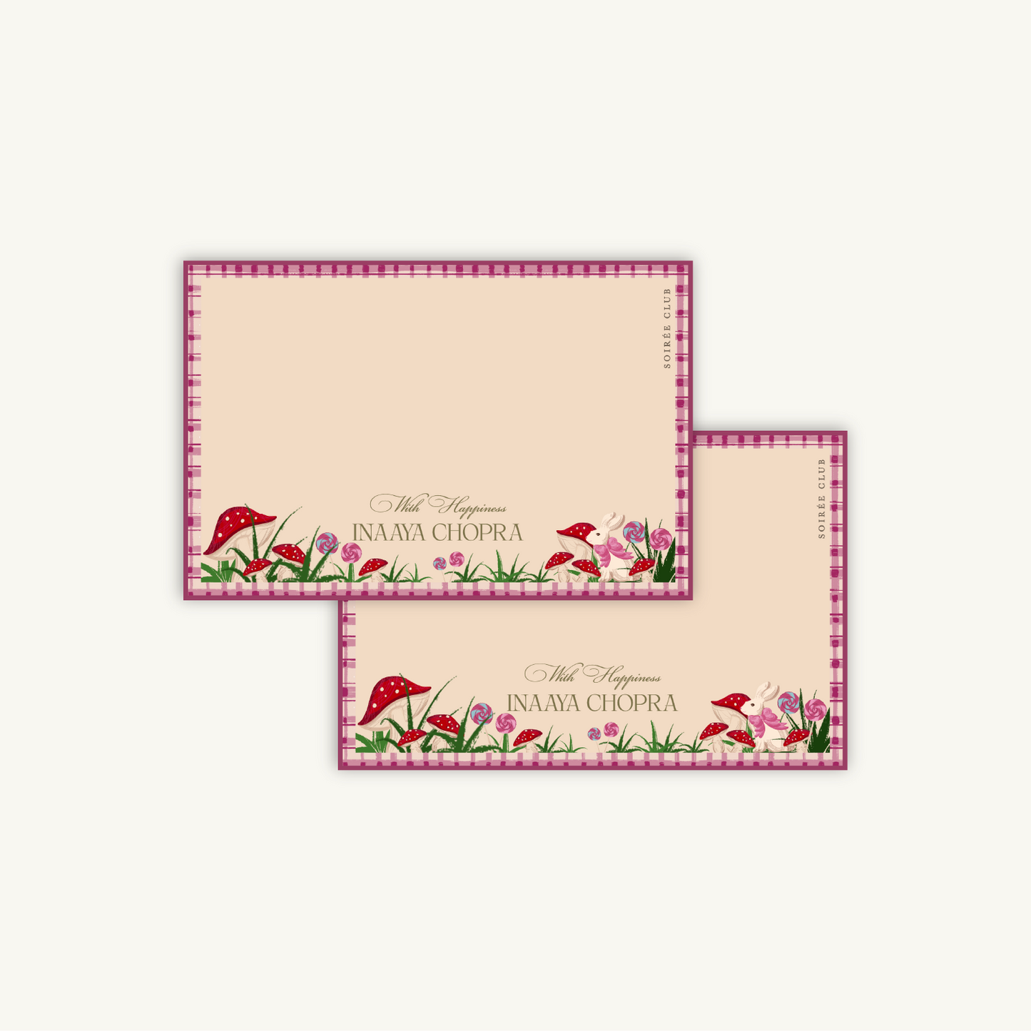 SugarPlum Forest Pink Kids Notecards