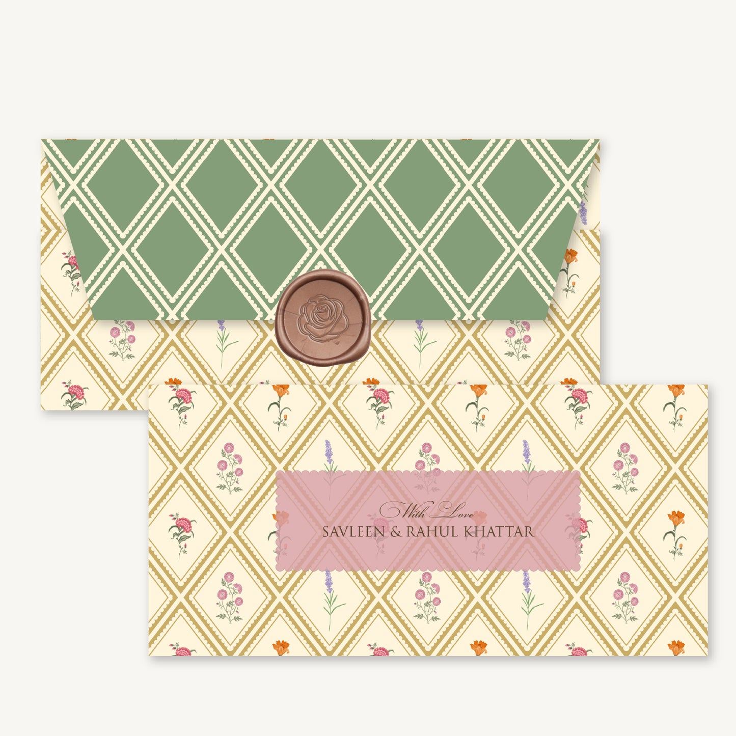 Versailles Pink Money Envelopes
