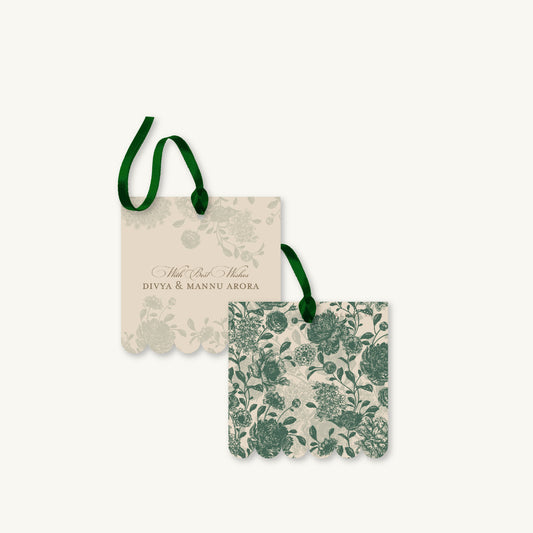 Green Bloom Hanging Gift Tag