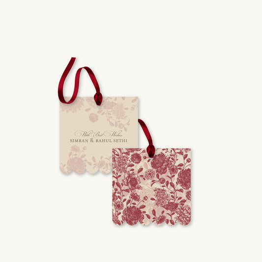 Red Bloom Hanging Gift Tag