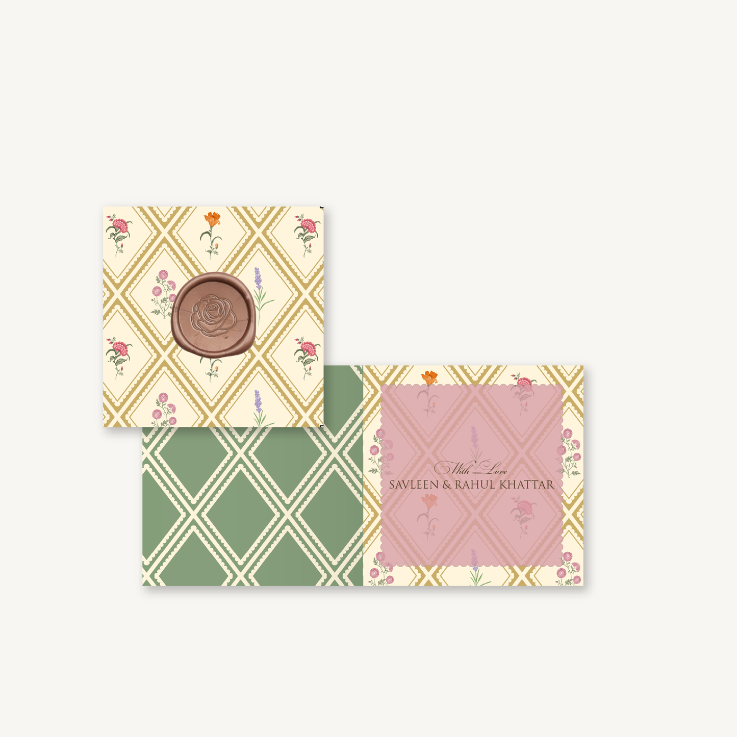 Versailles Pink Folded Gift Cards