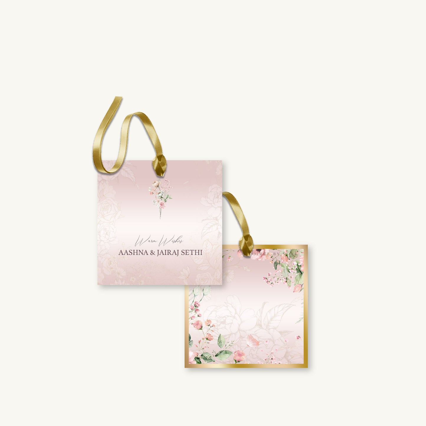 Pink Bouquet Hanging Gift Tag