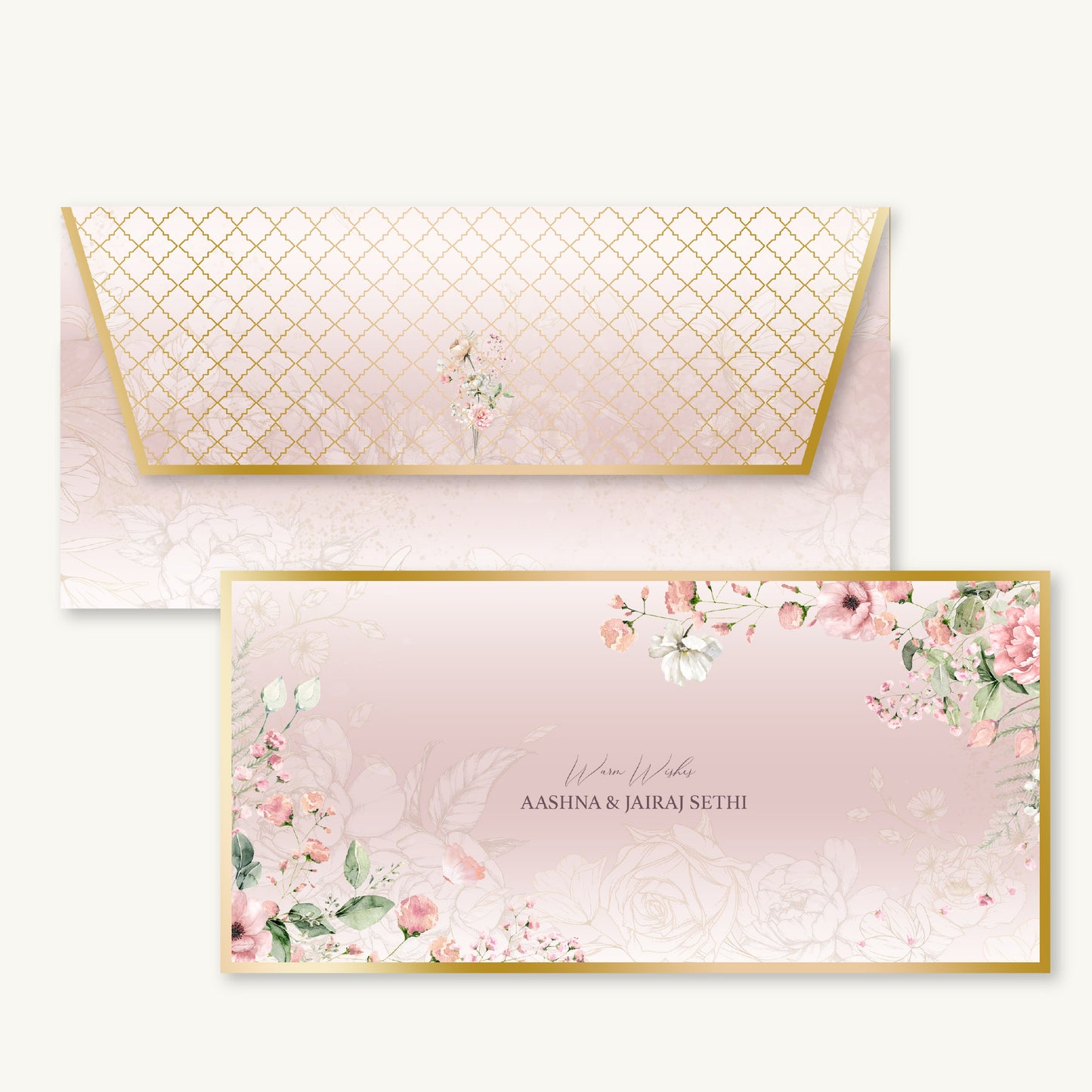 Pink Bouquet Money Envelopes