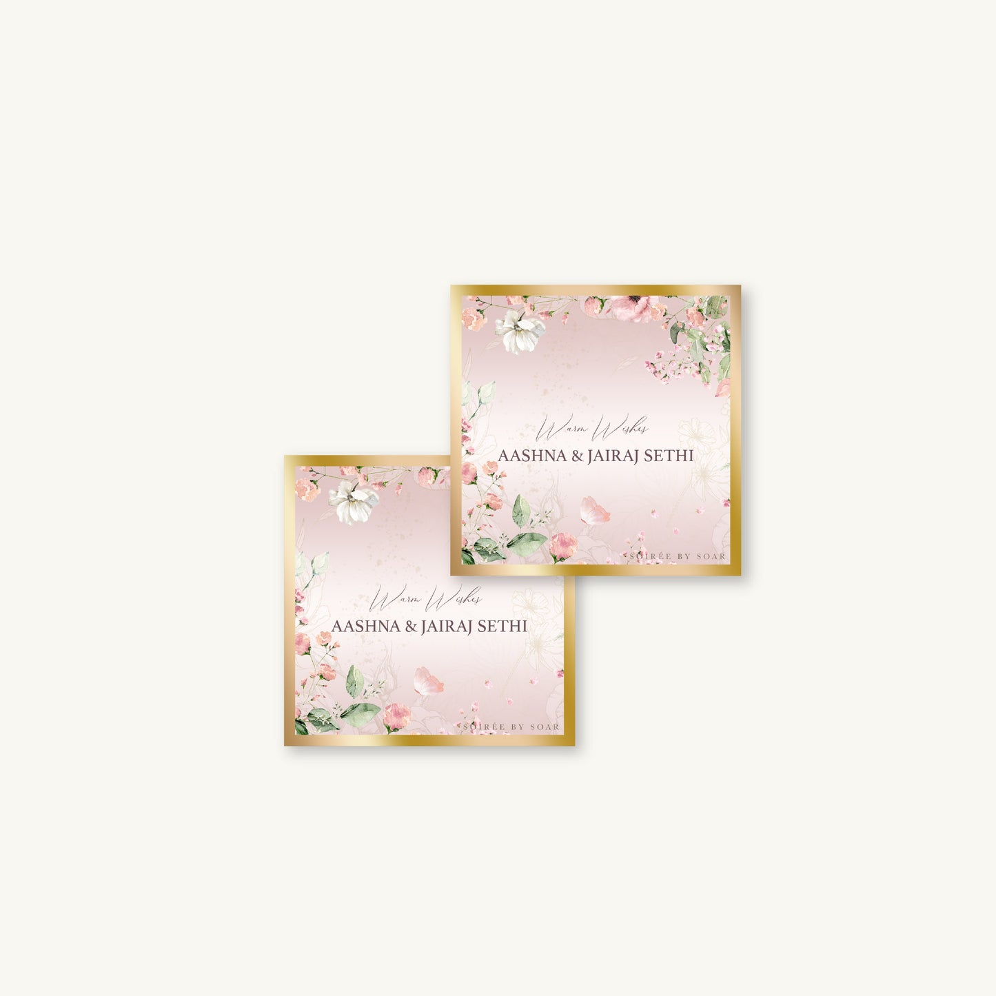 Pink Bouquet Single Sided Gift Tag