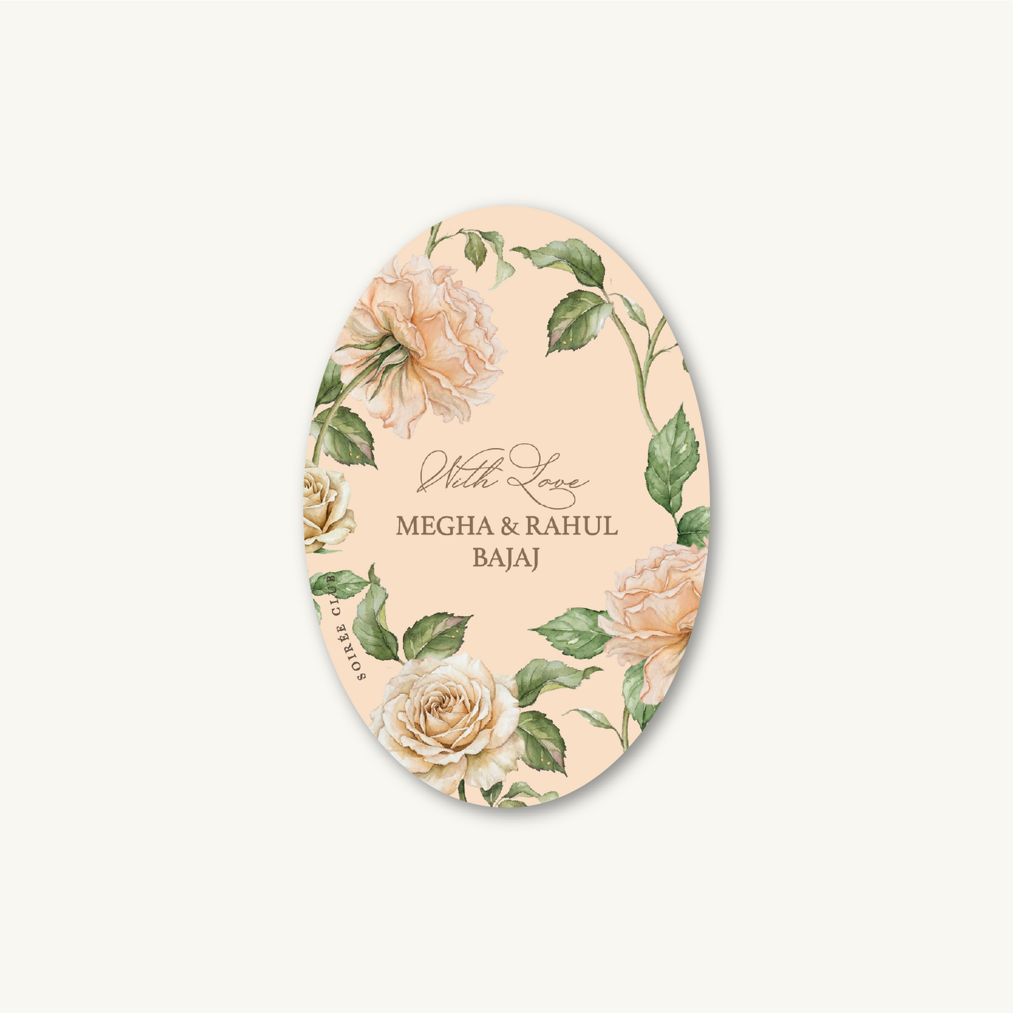 Blush Rose Floral Single Sided Gift Tag
