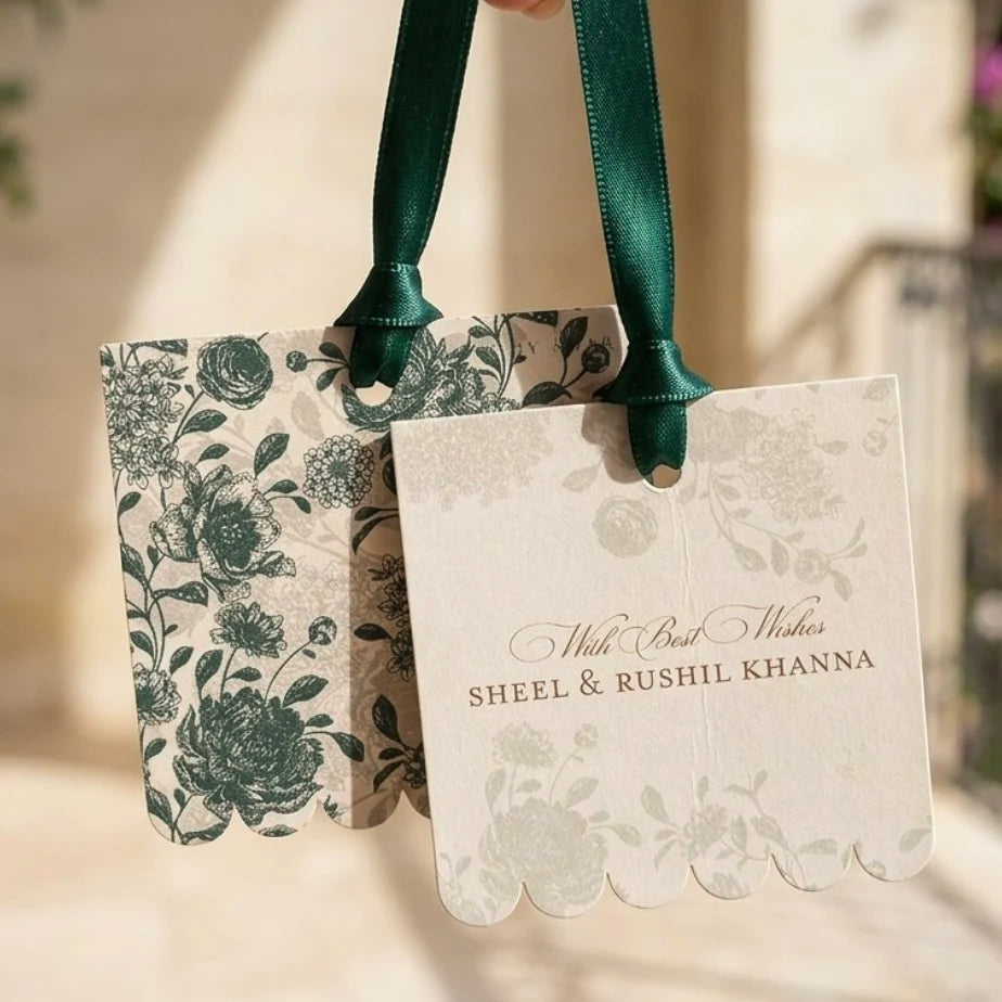 Green Bloom Hanging Gift Tag