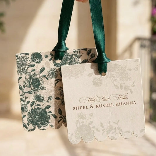Green Bloom Hanging Gift Tag