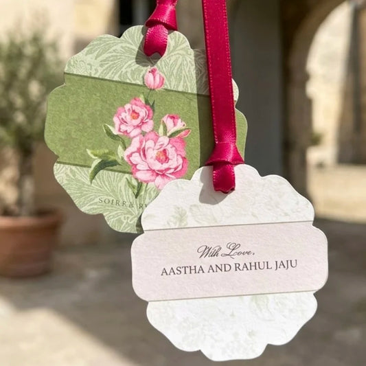 Mint Green Fleur Amour Hanging Gift Tag
