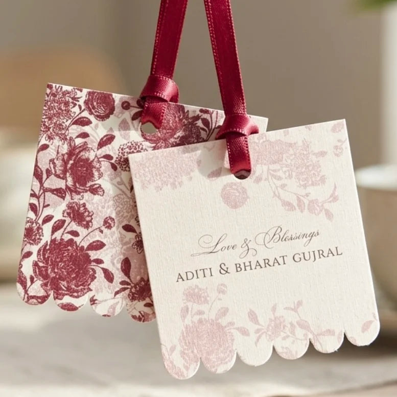 Red Bloom Hanging Gift Tag