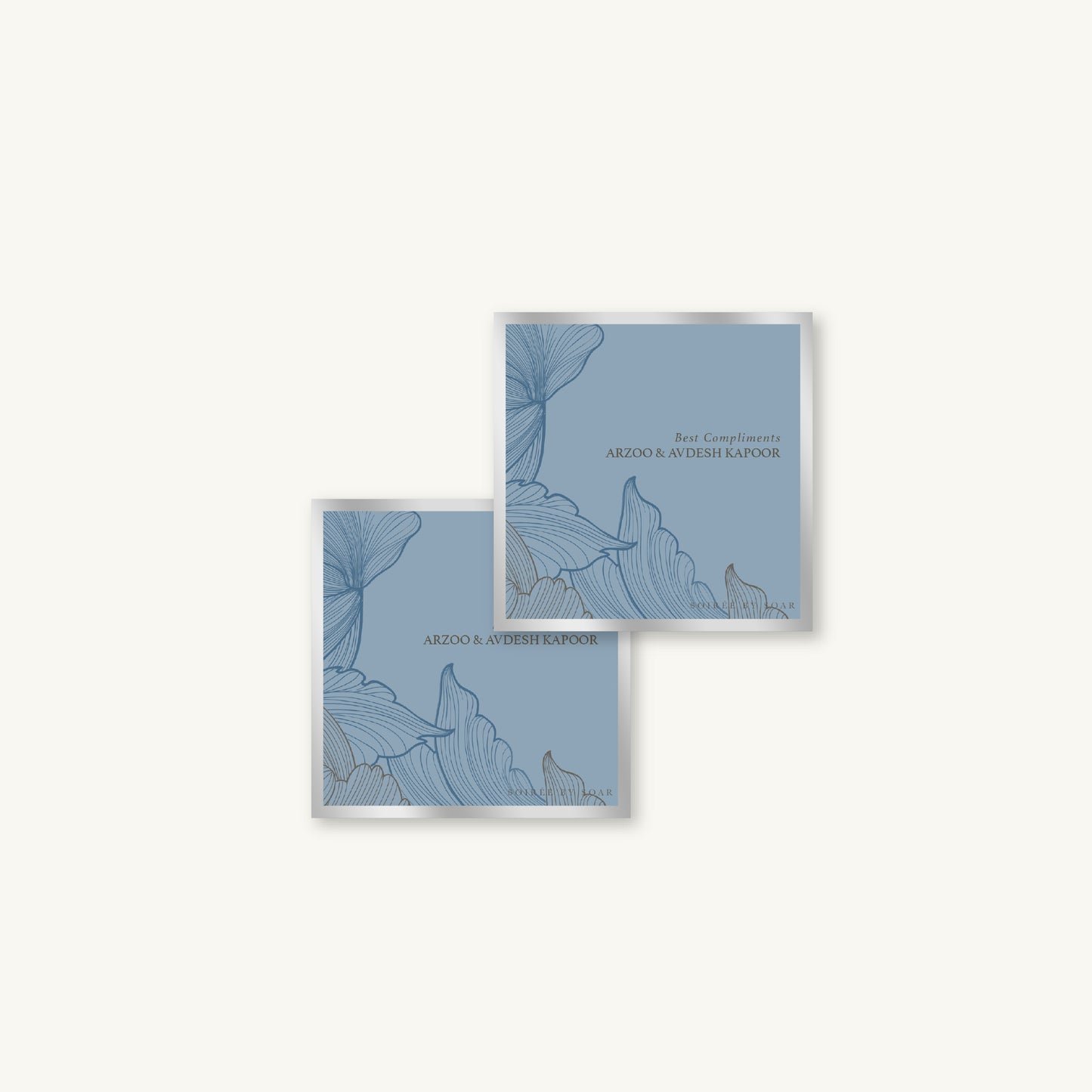 Ice Blue Sauvage Single Sided Gift Tag