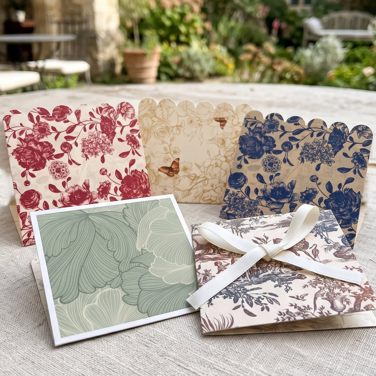 Assorted Folded Cards - Set of 10 Plain (No name)