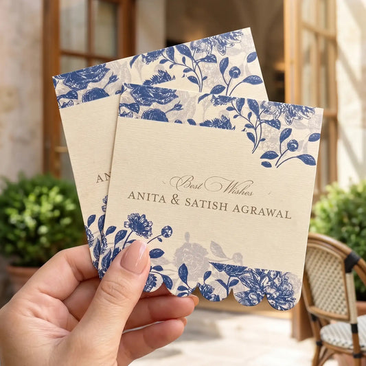 Blue Bloom Single Sided Gift Tag