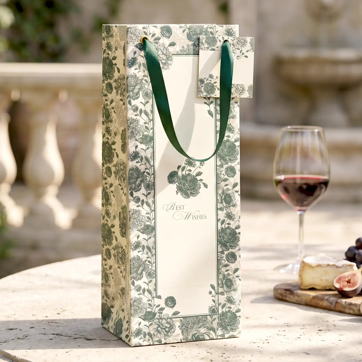 Green Bloom Bottle Bag