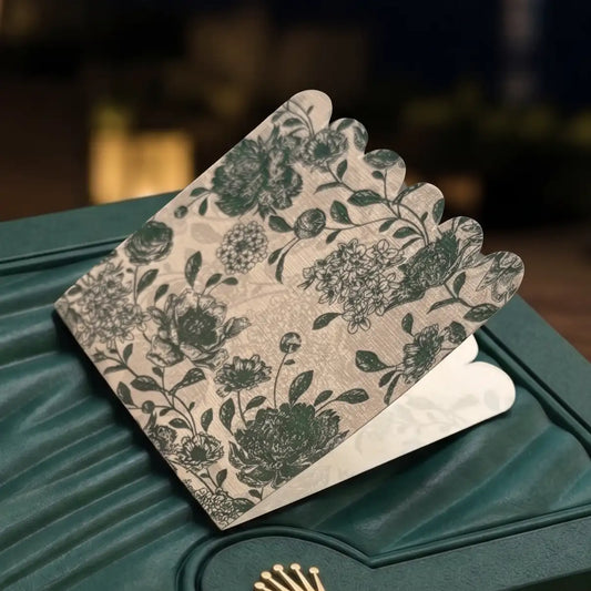 Green Bloom Folded Gift Cards