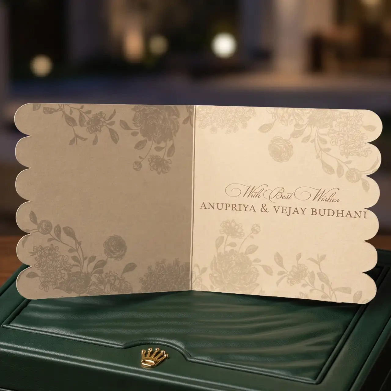 Green Bloom Folded Gift Cards