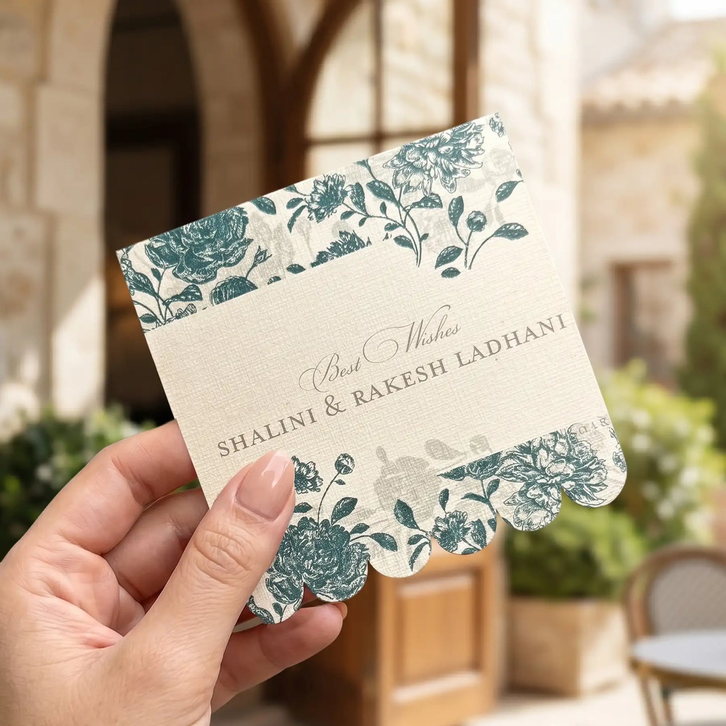 Green Bloom Single Sided Gift Tag