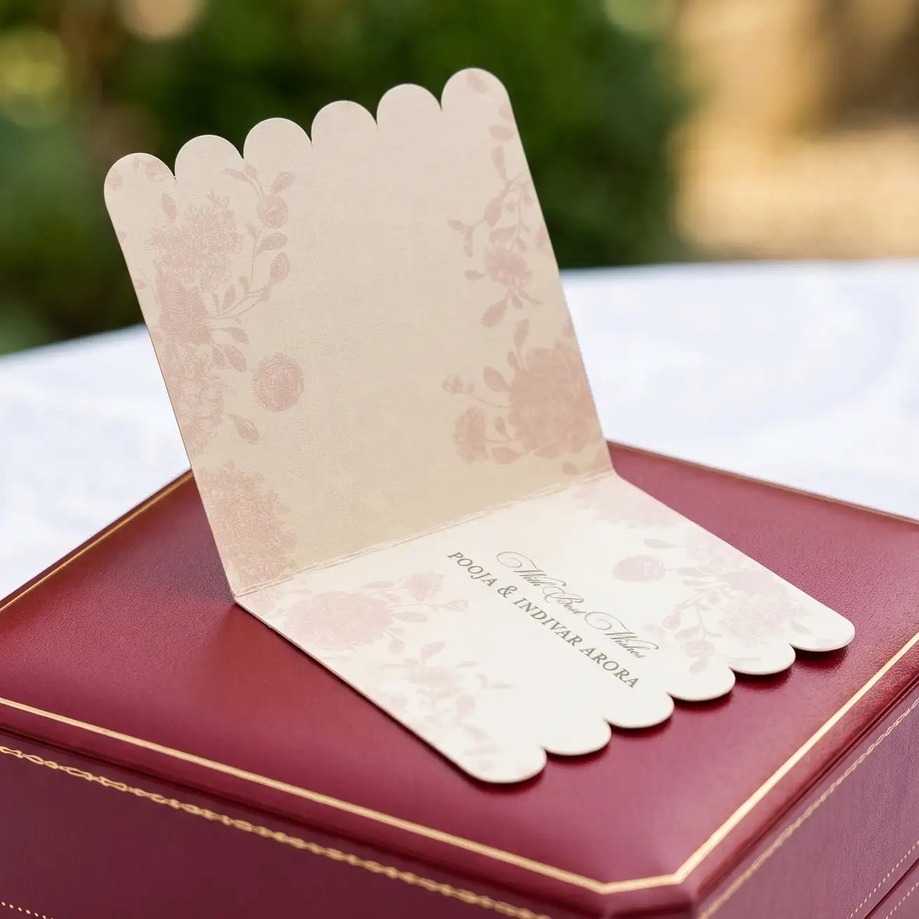 Red Bloom Folded Gift Cards