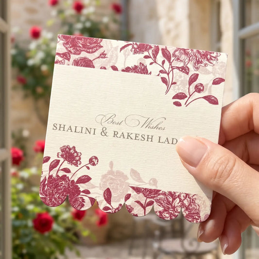 Red Bloom Single Sided Gift Tag