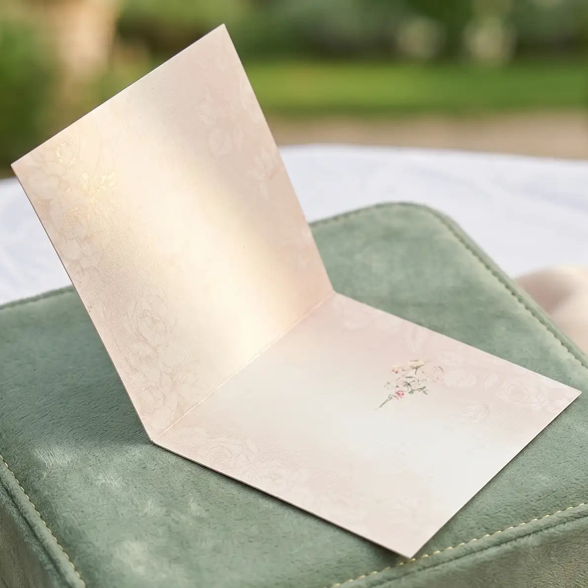 Pink Bouquet Folded Cards - Set of 10 Plain (No name)