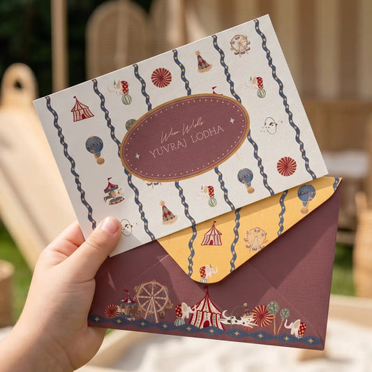 Carnival Yellow Kids Notecards