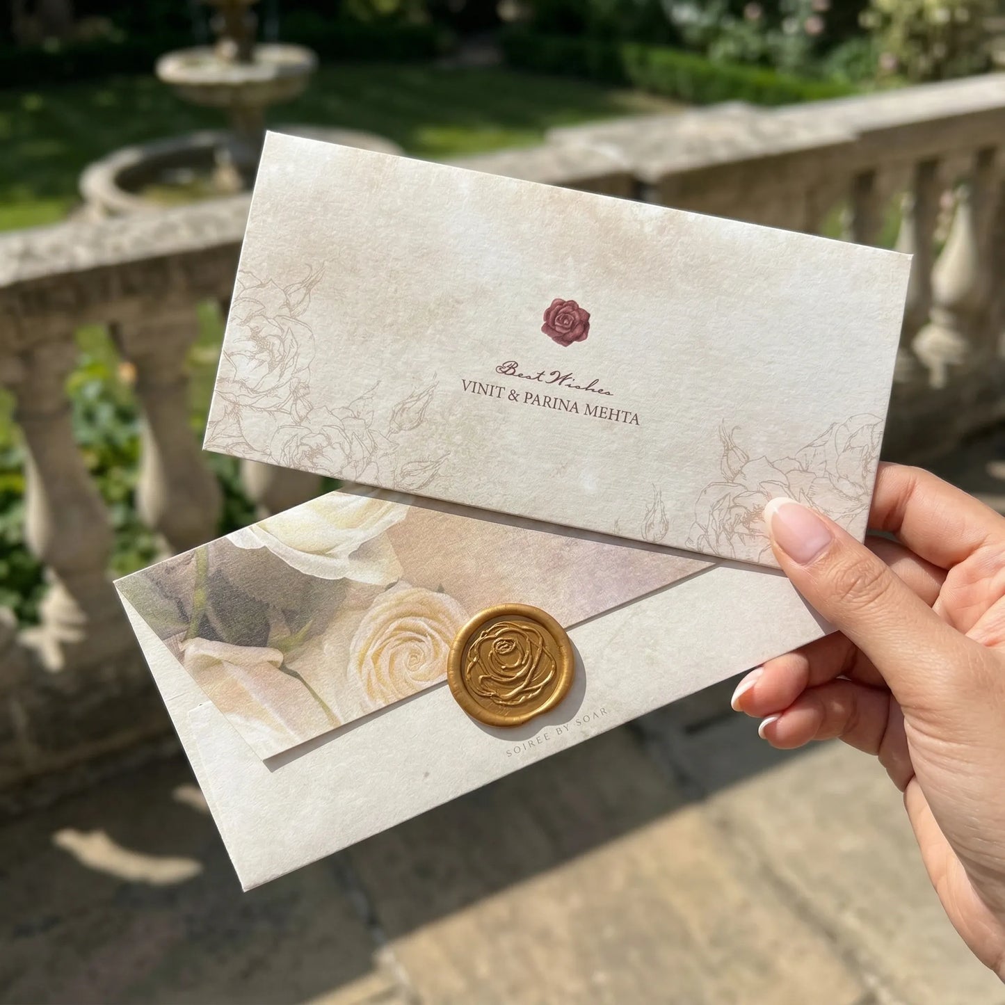 La Vie En Rose Cream Money Envelopes