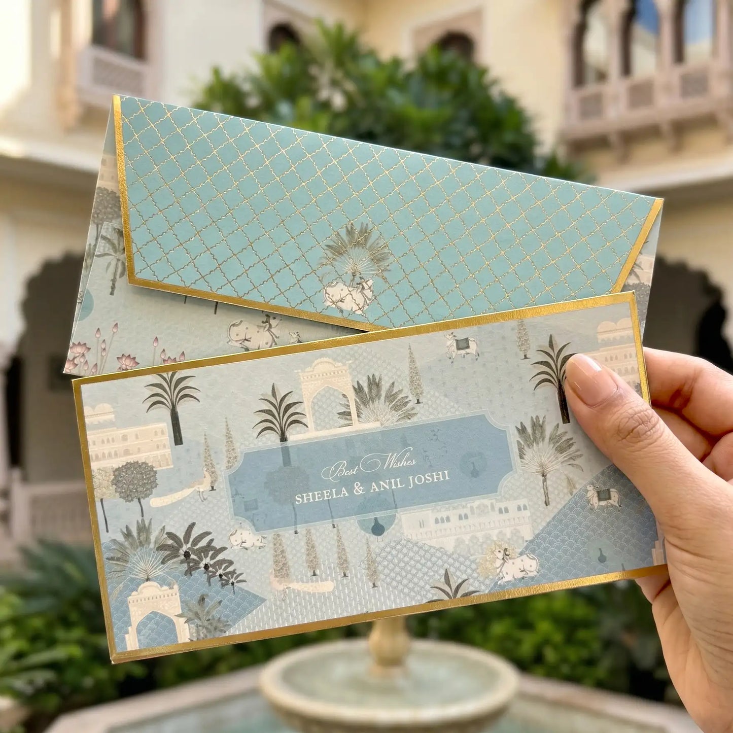 Pale Blue Mirah Money Envelopes
