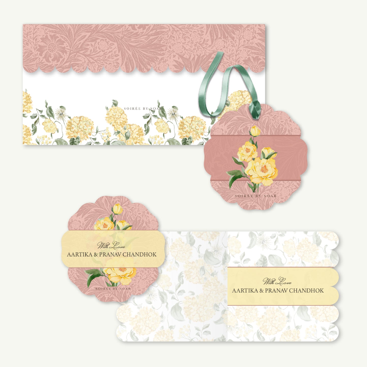 Pastel Peach Fleur Amour Signature Set
