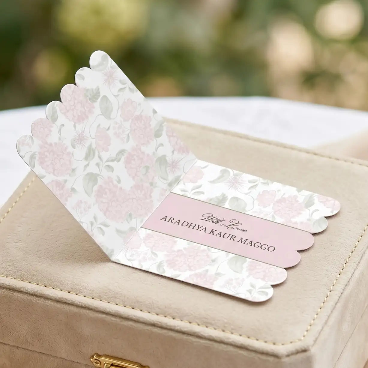 Mint Green Fleur Amour Folded Gift Cards