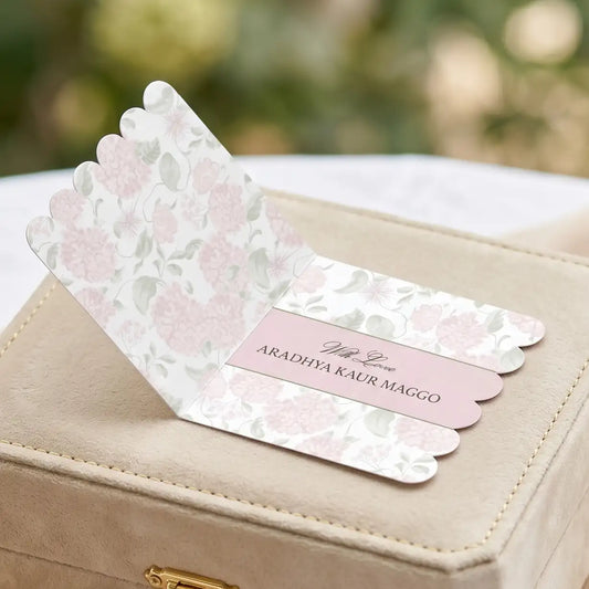 Mint Green Fleur Amour Folded Gift Cards