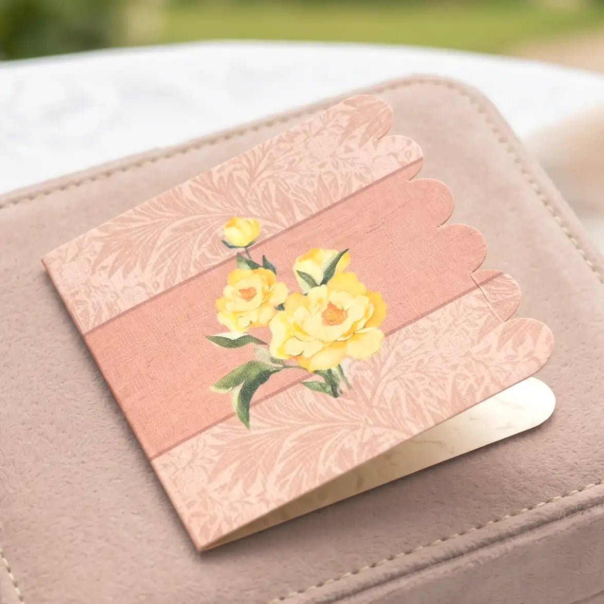 Pastel Peach Fleur Amour Folded Gift Cards