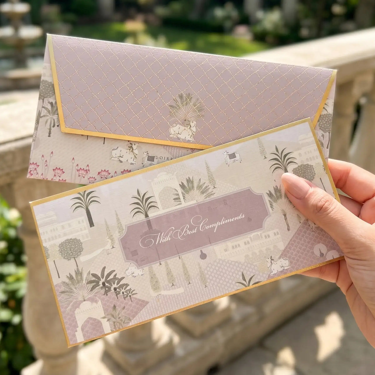 Mirah Mauve Money Envelopes - Set of 10 Plain (No name)