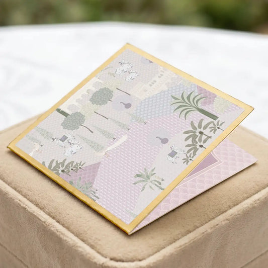 Mirah Mauve Folded Cards - Set of 10 Plain (No name)