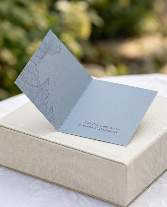 Ice Blue Sauvage Folded Gift Cards