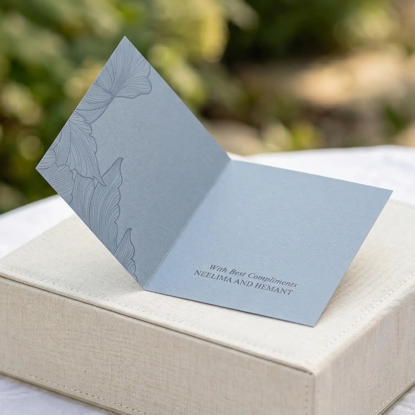 Ice Blue Sauvage Folded Gift Cards