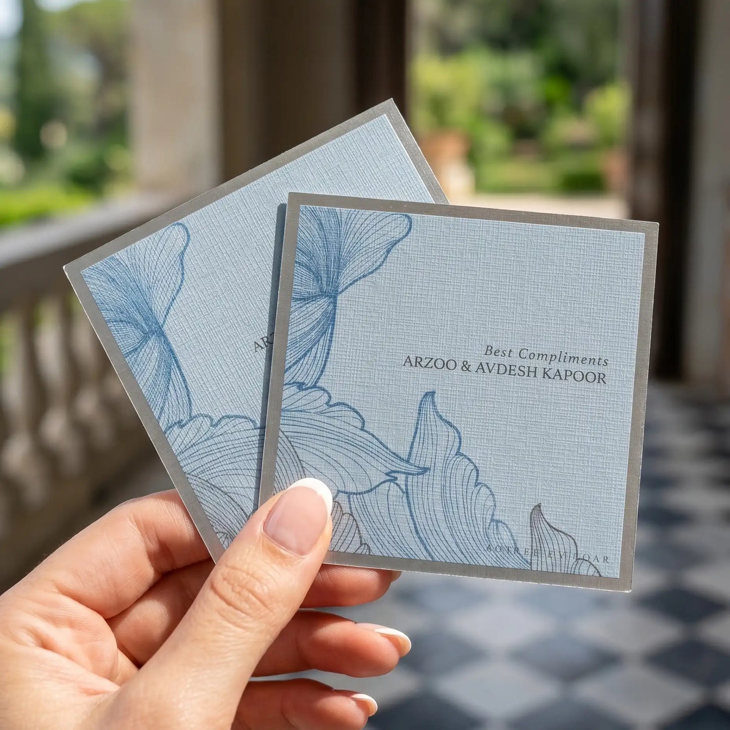 Ice Blue Sauvage Single Sided Gift Tag