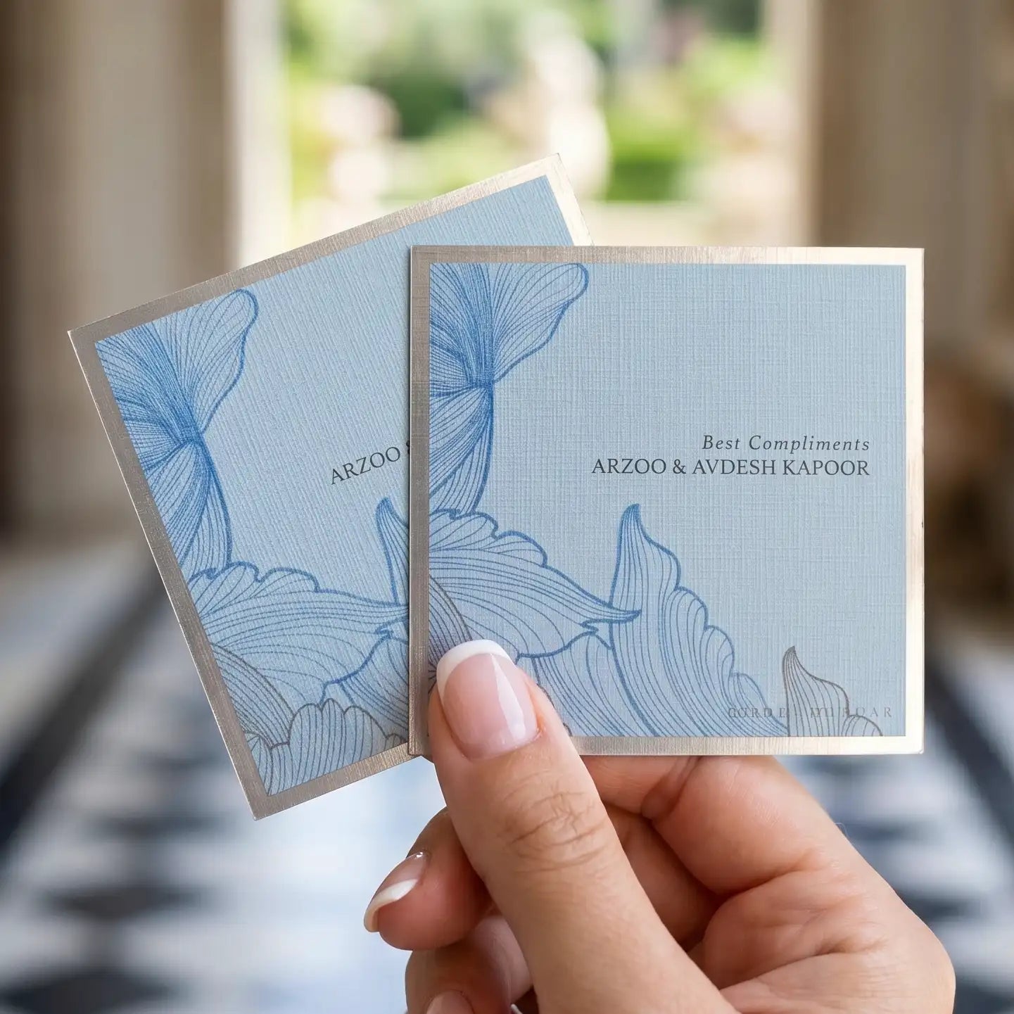 Ice Blue Sauvage Single Sided Gift Tag