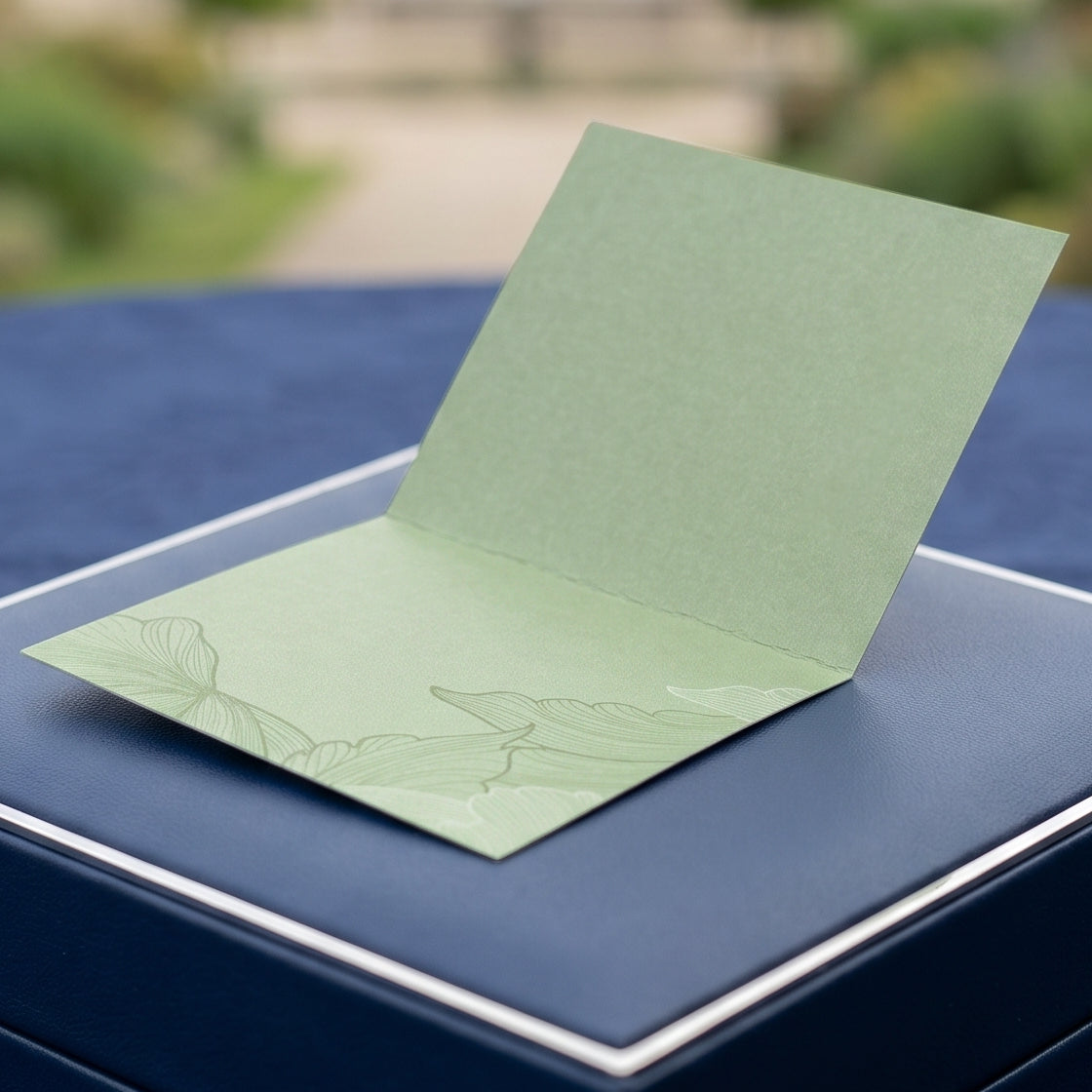 Sauvage Mint Green Folded Cards - Set of 10 Plain (No name)
