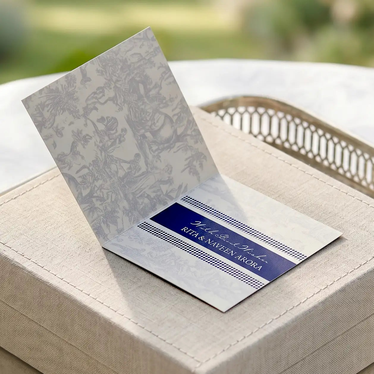 Blue Serena Folded Gift Cards