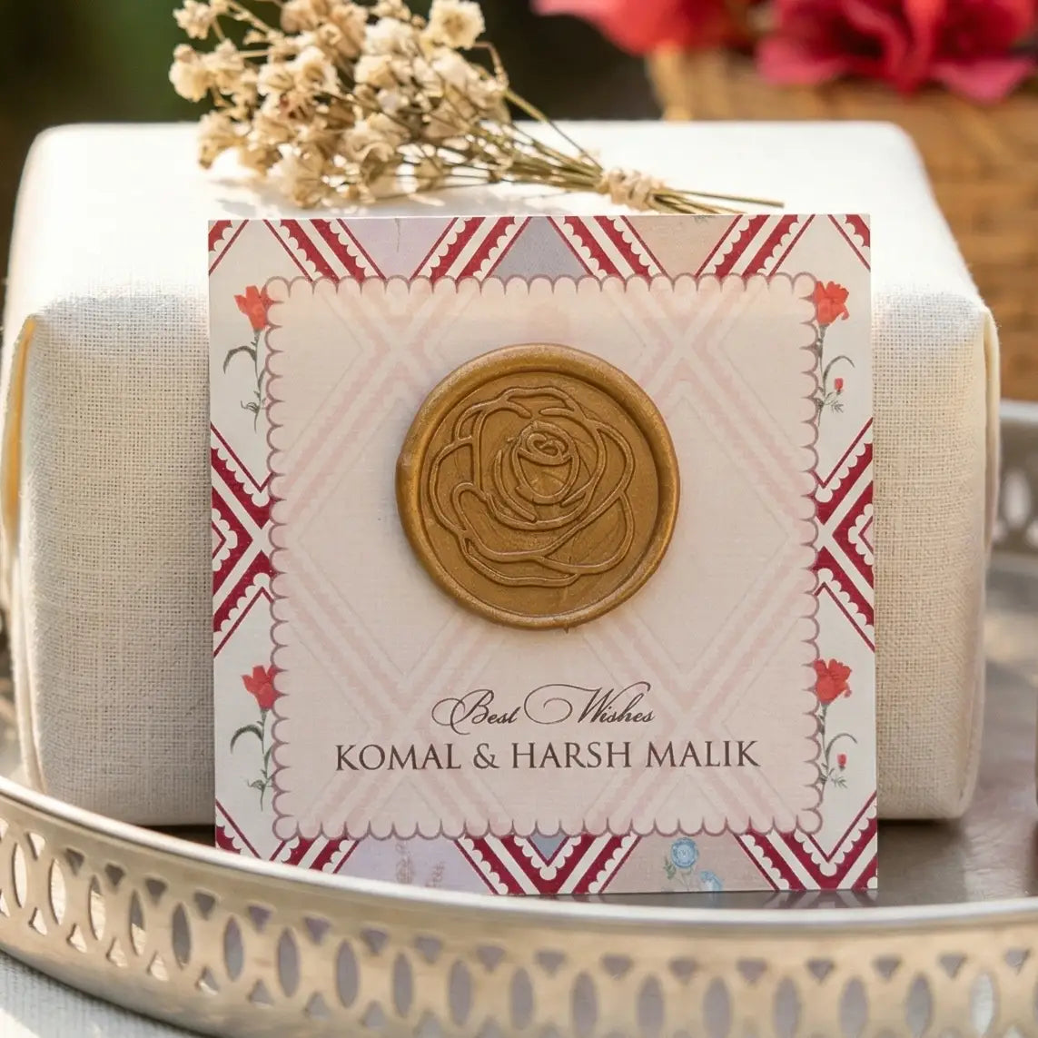 Versailles Red Single Sided Gift Tag