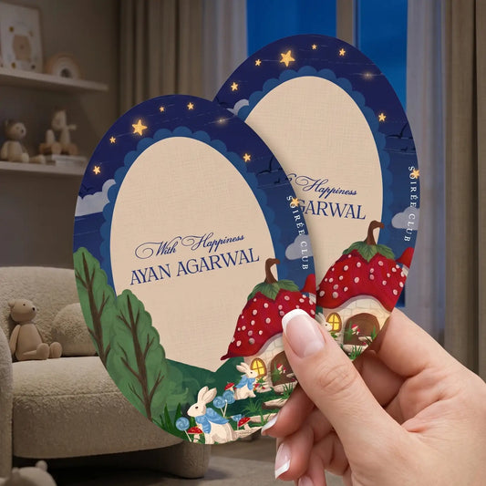 SugarPlum Forest Navy Kids Gift Tag