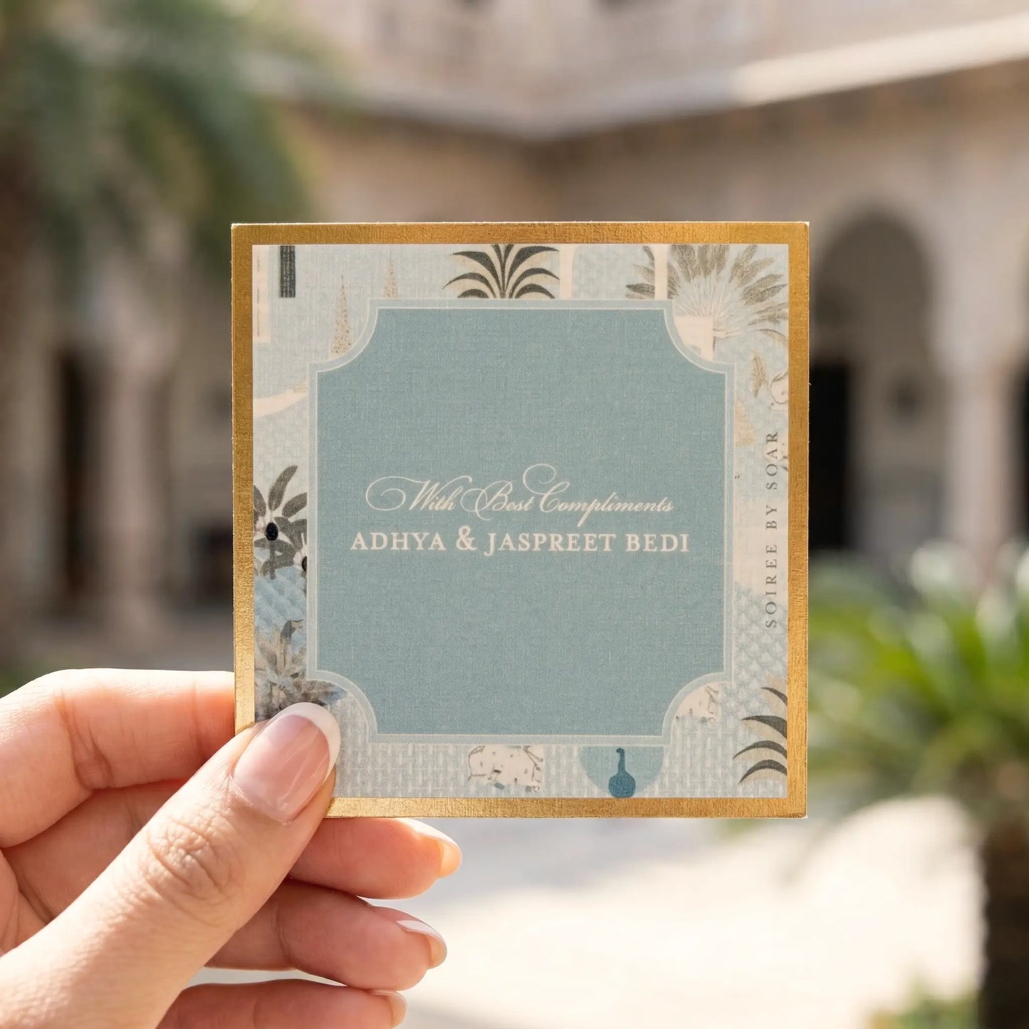 Pale Blue Mirah Single Sided Gift Tag