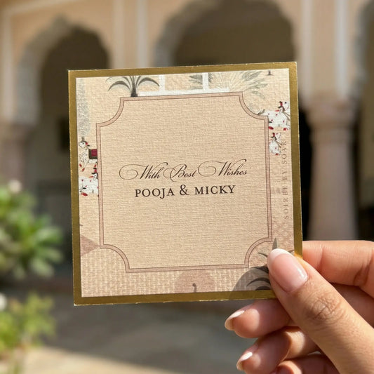 Beige Mirah Single Sided Gift Tag