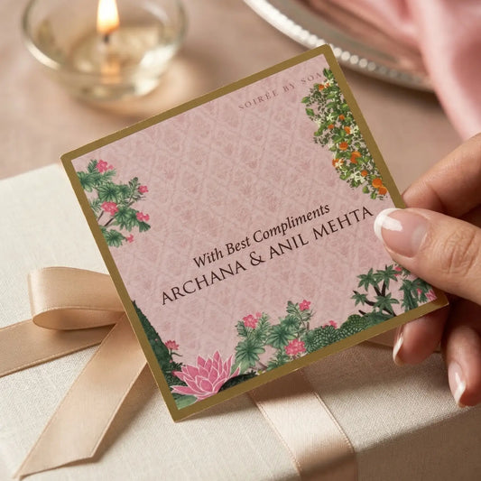 Pink Spring Single Sided Gift Tag