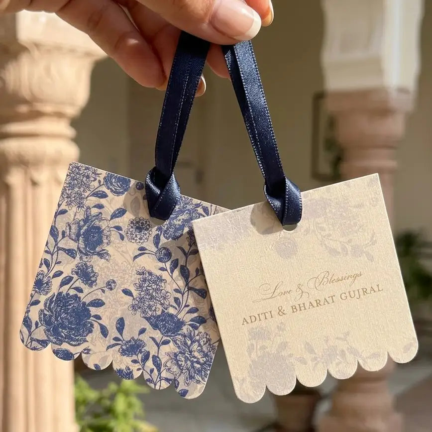 Blue Bloom Hanging Gift Tag