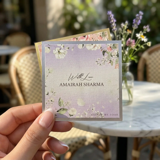 Lilac Bouquet Single Sided Gift Tag